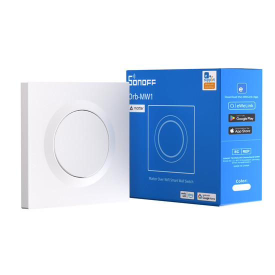 SONOFF Fusion Serie Orb-MW1 Matter über WiFi Intelligenter Wandschalter, Lichtschalter Relais, Unterputz MINIR4M-E