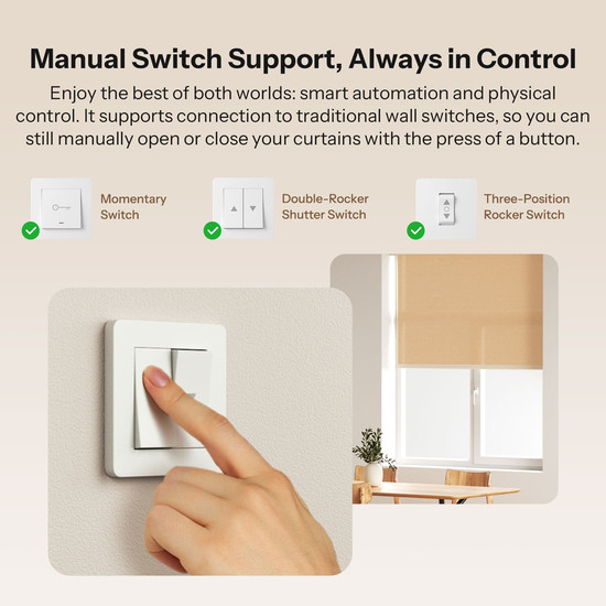 SONOFF Zigbee Smart Rollladenschalter, Jalousiesteuerung, Rollladenmotor, Unterputz MINI-ZBRBS