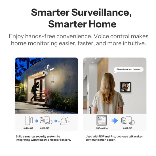 SONOFF CAM Outdoor Intelligente Sicherheitskamera, Outdoor IP66, Alexa & Google Home, App CAM-B1P