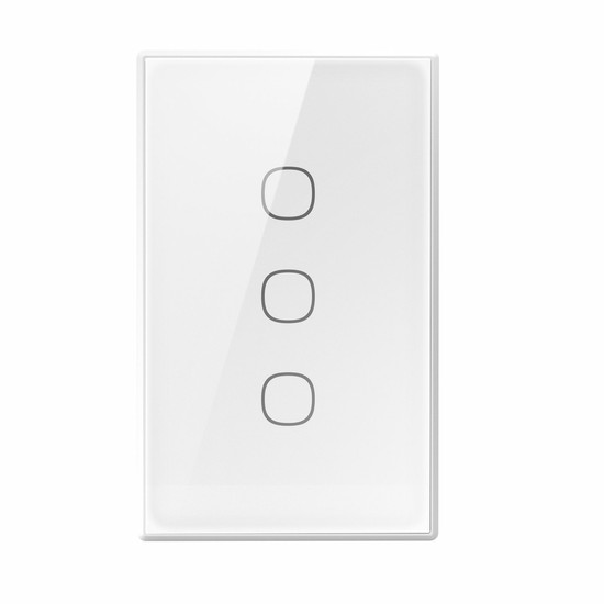 SONOFF Smart Touch Wandschalter, Glasfront, 3-Fach, HomeKit, Alexa & Google Home App T6-3C-120M