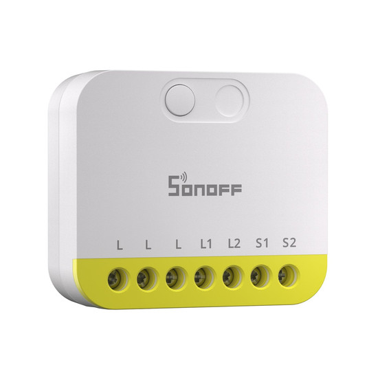 SONOFF MINI DUO-L 2-fach Zigbee Smart-Schalter, Lichtschalter Relais, 2-Fach, Ohne Neutralleiter, Unterputz MINI-ZB2GS-L