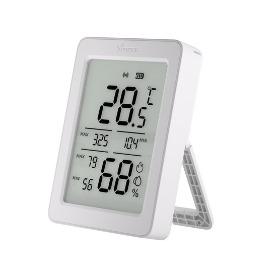 SONOFF AirGuard TH 3,6Zoll LCD Zigbee Temperatur- und Luftfeuchtigkeitssensor, Hygrometer, Hutschiene DIN-Rail SNZB-02DR2