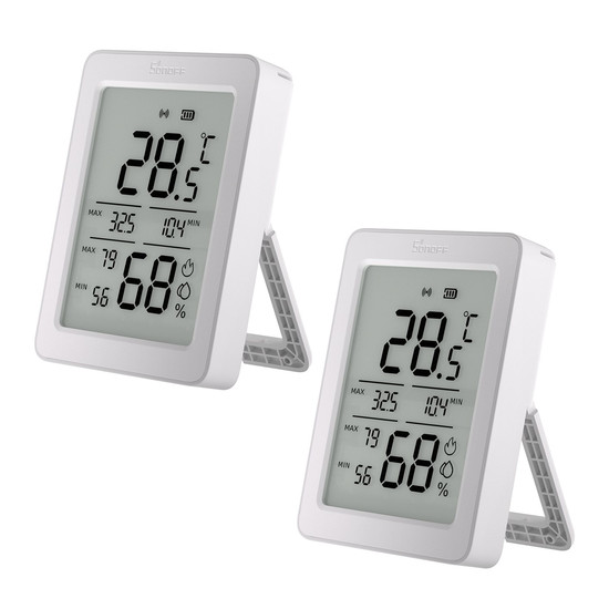 SONOFF AirGuard TH 3,6Zoll LCD Zigbee Temperatur- und Luftfeuchtigkeitssensor, Hygrometer, Hutschiene DIN-Rail SNZB-02DR2