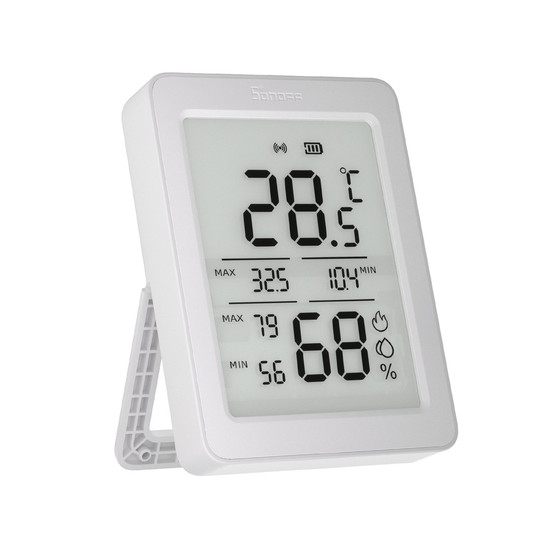 SONOFF AirGuard TH 3,6Zoll LCD Zigbee Temperatur- und Luftfeuchtigkeitssensor, Hygrometer, Hutschiene DIN-Rail SNZB-02DR2