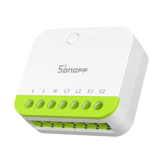 SONOFF MINI DUO 2-Gang Zigbee Smart-Schalter, Lichtschalter Relais, 2-Fach, Unterputz MINI-ZB2GS