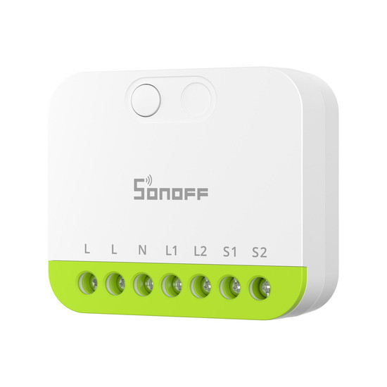 SONOFF MINI DUO 2-Gang Zigbee Smart-Schalter, Lichtschalter Relais, 2-Fach, Unterputz MINI-ZB2GS