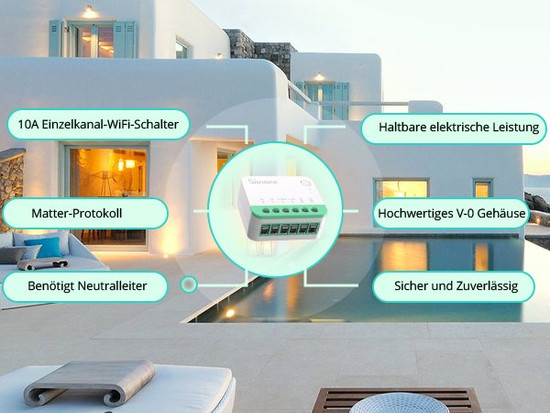 SONOFF MINI Extreme WiFi Smart Switch, Lichtschalter Relais, Unterputz, HomeKit, Alexa & Google Home App MINIR4M