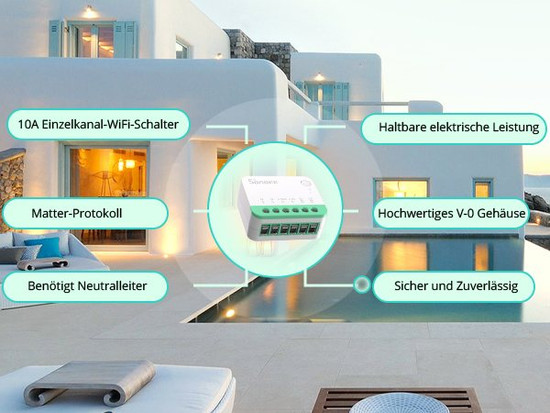SONOFF MINI Extreme WiFi Smart Switch, Lichtschalter Relais, Unterputz, HomeKit, Alexa & Google Home App MINIR4M
