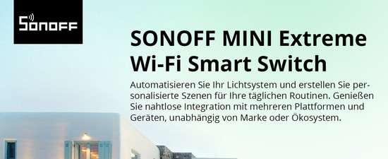 SONOFF MINI Extreme WiFi Smart Switch, Lichtschalter Relais, Unterputz, HomeKit, Alexa & Google Home App MINIR4M