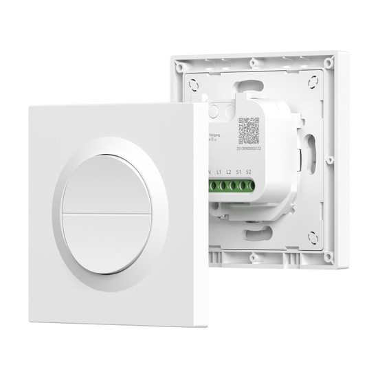 SONOFF Orb-MW2 Matter über WiFi Doppelter Intelligenter Wandschalter, Lichtschalter Relais, Unterputz, HomeKit MINI-2GS-E
