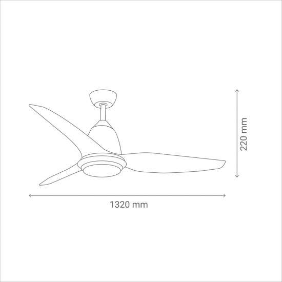 Sulion Deckenventilator mit LED Leuchte MARCONY Ø132cm CCT Weiss mit Fernbedienung