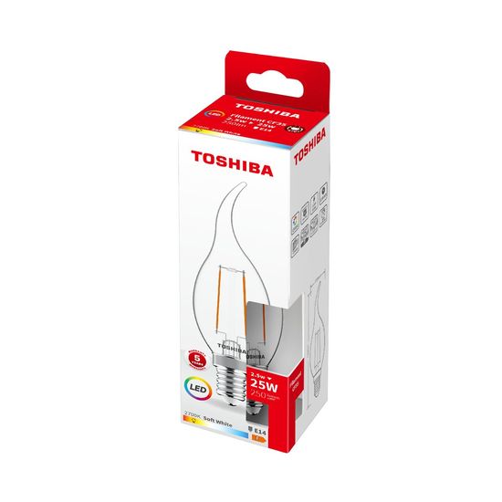 Toshiba LED Filament Lampe E14 2.5W 2700K 250Lm wie 25W