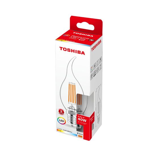 Toshiba LED Filament Lampe E14 4.5W 2700K 470Lm wie 40W
