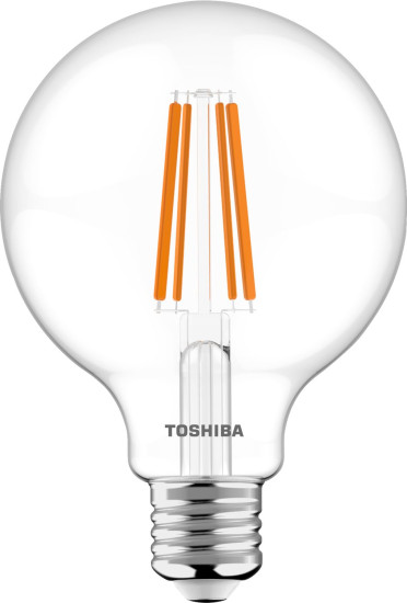 Toshiba LED Filament Globe Lampe E27 8.5W 2700K 1055Lm wie 75W