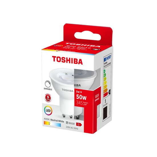 Toshiba LED Strahler dimmbar GU10 5W 4000K 345Lm wie 50W