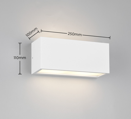 Trio 218560231 Mayenne E14 Wandleuchte 2-fach Weiß Matt IP44