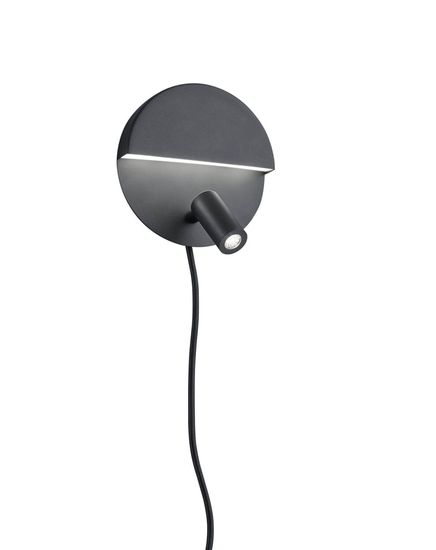 Trio Mario LED Wandleuchte  2x6W ⌀16cm Schwarz Matt warmweiss