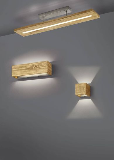 Trio Brad LED Wandleuchte  4W dimmbar Holzfarbig warmweiss