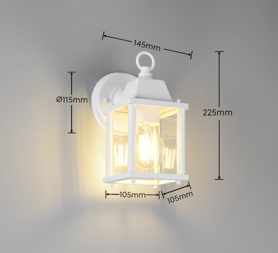 Trio 262260131 Mirande E27 Wandleuchte Weiß Matt
