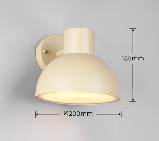 Trio 262360166 Elbe E27 Wandleuchte ⌀24cm Sand IP44