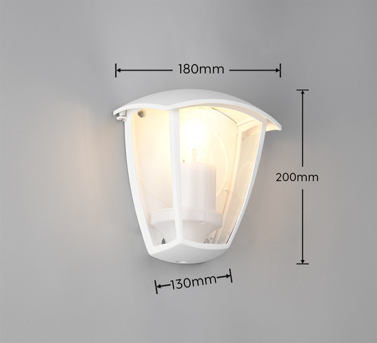 Trio 263260331 Venta E27 Wandleuchte Weiß Matt IP44