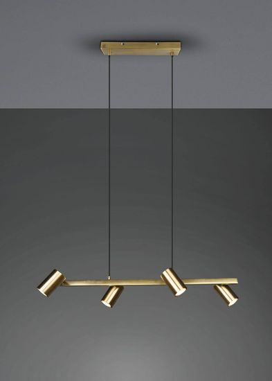 Trio Marley Pendelleuchte GU10  4-fach Altmessing