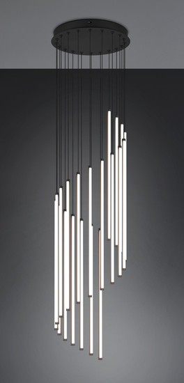 Trio 330632032 Baxter LED Pendelleuchte 68W ⌀37cm dimmbar Schwarz Matt CCT einstellbare Lichtfarbe