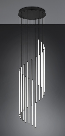 Trio 330632032 Baxter LED Pendelleuchte 68W ⌀37cm dimmbar Schwarz Matt CCT einstellbare Lichtfarbe