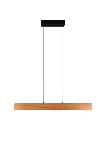 Trio 359710130 Edgewood LED Pendelleuchte 26W dimmbar Holzfarbig CCT einstellbare Lichtfarbe