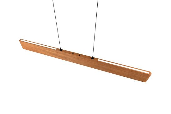 Trio 359710130 Edgewood LED Pendelleuchte 26W dimmbar Holzfarbig CCT einstellbare Lichtfarbe