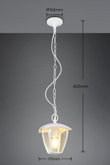 Trio 363260131 Venta E27 Pendelleuchte Weiß Matt IP44