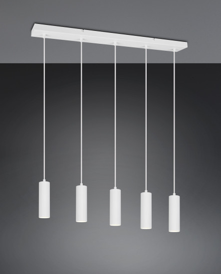 Trio 367700531 Soka GU10 Pendelleuchte 5-fach ⌀5,5cm Weiß Matt