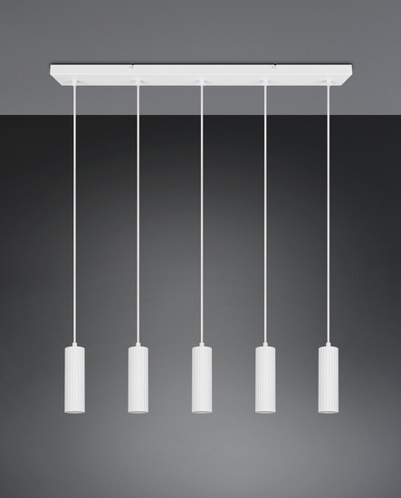 Trio 367700531 Soka GU10 Pendelleuchte 5-fach ⌀5,5cm Weiß Matt