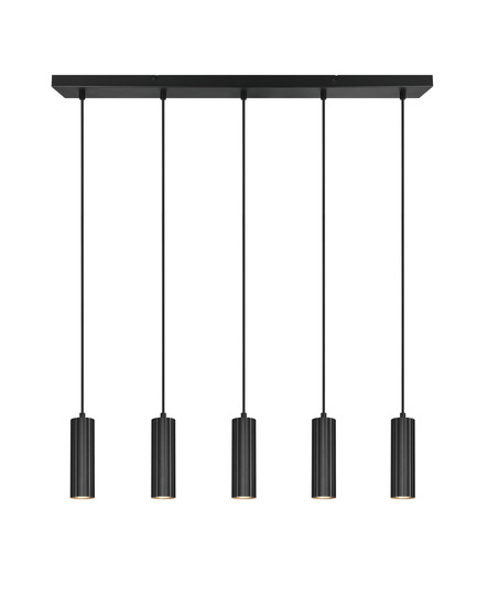 Trio 367700532 Soka GU10 Pendelleuchte 5-fach ⌀5,5cm Schwarz Matt