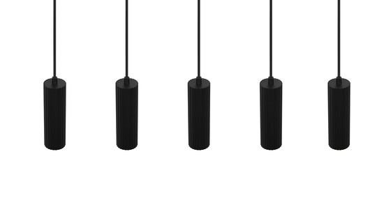 Trio 367700532 Soka GU10 Pendelleuchte 5-fach ⌀5,5cm Schwarz Matt