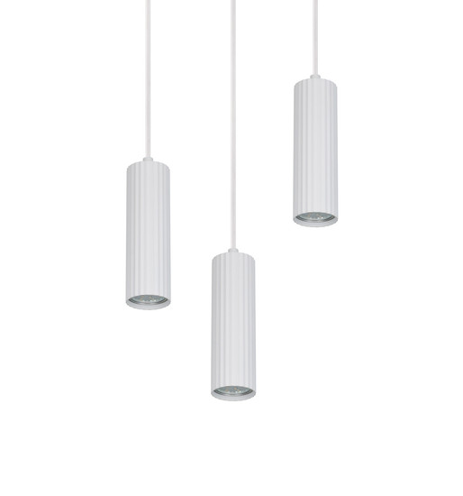 Trio 367730331 Soka GU10 Pendelleuchte 3-fach ⌀28cm Weiß Matt