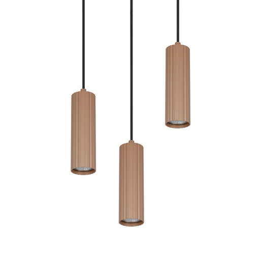 Trio 367730365 Soka GU10 Pendelleuchte 3-fach ⌀28cm Coffee