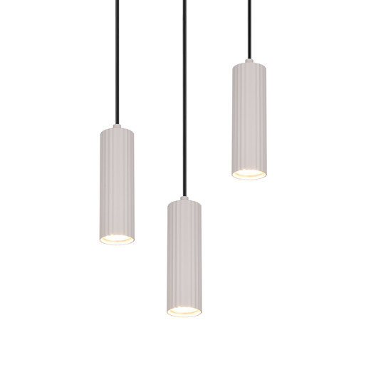 Trio 367730376 Soka GU10 Pendelleuchte 3-fach ⌀28cm Warm Grey