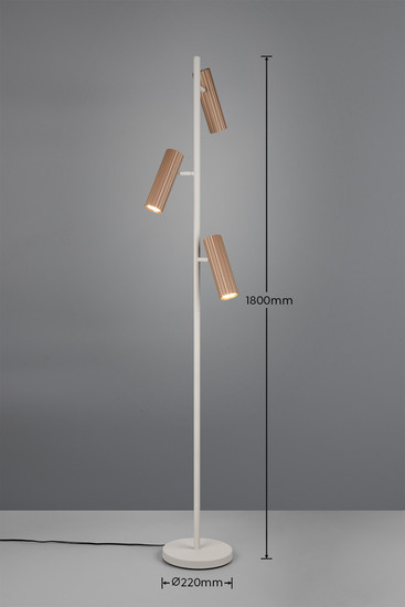 Trio 467700365 Soka GU10 Stehleuchte 3-fach ⌀22cm Coffee