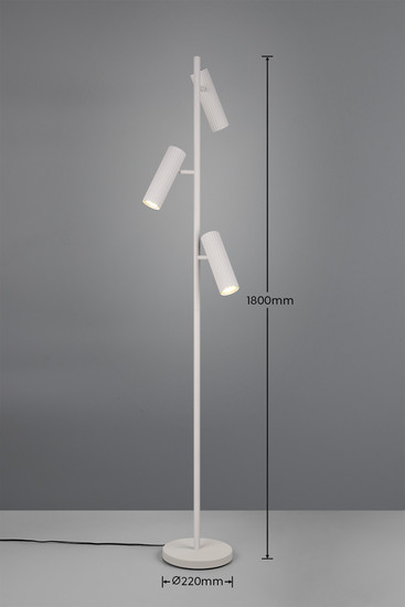 Trio 467700376 Soka GU10 Stehleuchte 3-fach ⌀22cm Warm Grey