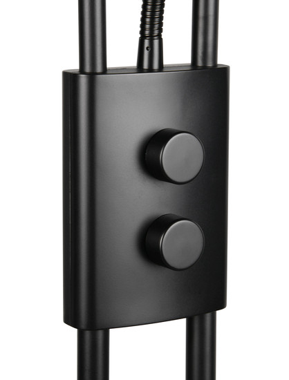 Trio 478310232 Chris LED Stehleuchte 18W ⌀30cm dimmbar Schwarz Matt warmweiss