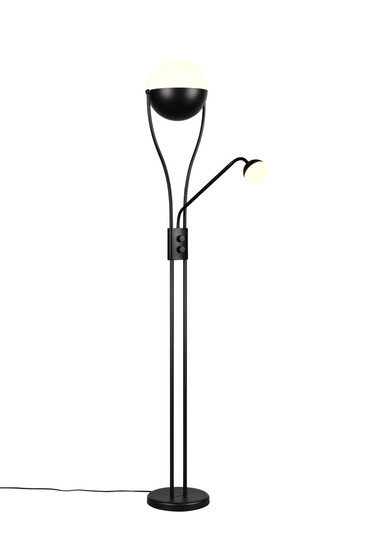 Trio 478310232 Chris LED Stehleuchte 18W ⌀30cm dimmbar Schwarz Matt warmweiss