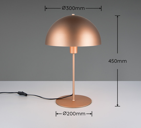 Trio 506290165 Nola E27 Tischleuchte ⌀30cm Coffee