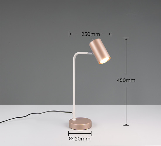 Trio 512400165 Marley GU10 Tischleuchte Coffee