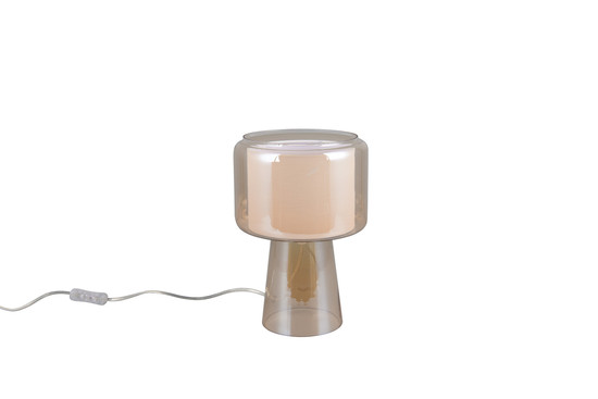 Trio 519900113 Rocka E14 Tischleuchte ⌀20cm Amberfarbig