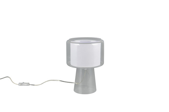 Trio 519900152 Rocka E14 Tischleuchte ⌀20cm Transparent Klar