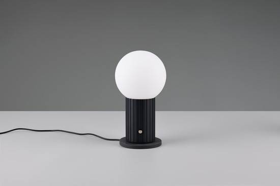 Trio 543510132 Tauris LED Tischleuchte 2,5W ⌀13cm dimmbar Schwarz Matt CCT einstellbare Lichtfarbe Touch