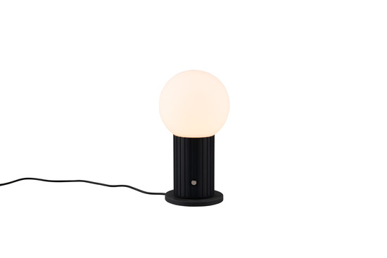 Trio 543510132 Tauris LED Tischleuchte 2,5W ⌀13cm dimmbar Schwarz Matt CCT einstellbare Lichtfarbe Touch