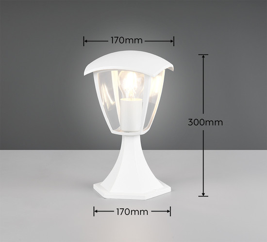 Trio 563260131 Venta E27 Pfosten Weiß Matt IP44