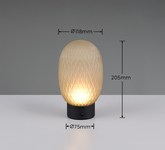 Trio 564210115 Facette LED Tischleuchte 1,5W ⌀11,8cm Grün warmweiss Touch